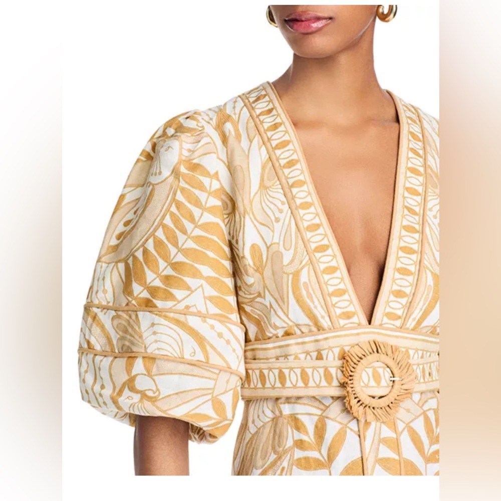 Farm Rio: NWT Off-White Lace Nature Lenzing™ Euroflax Mini Dress - Picture 7 of 11